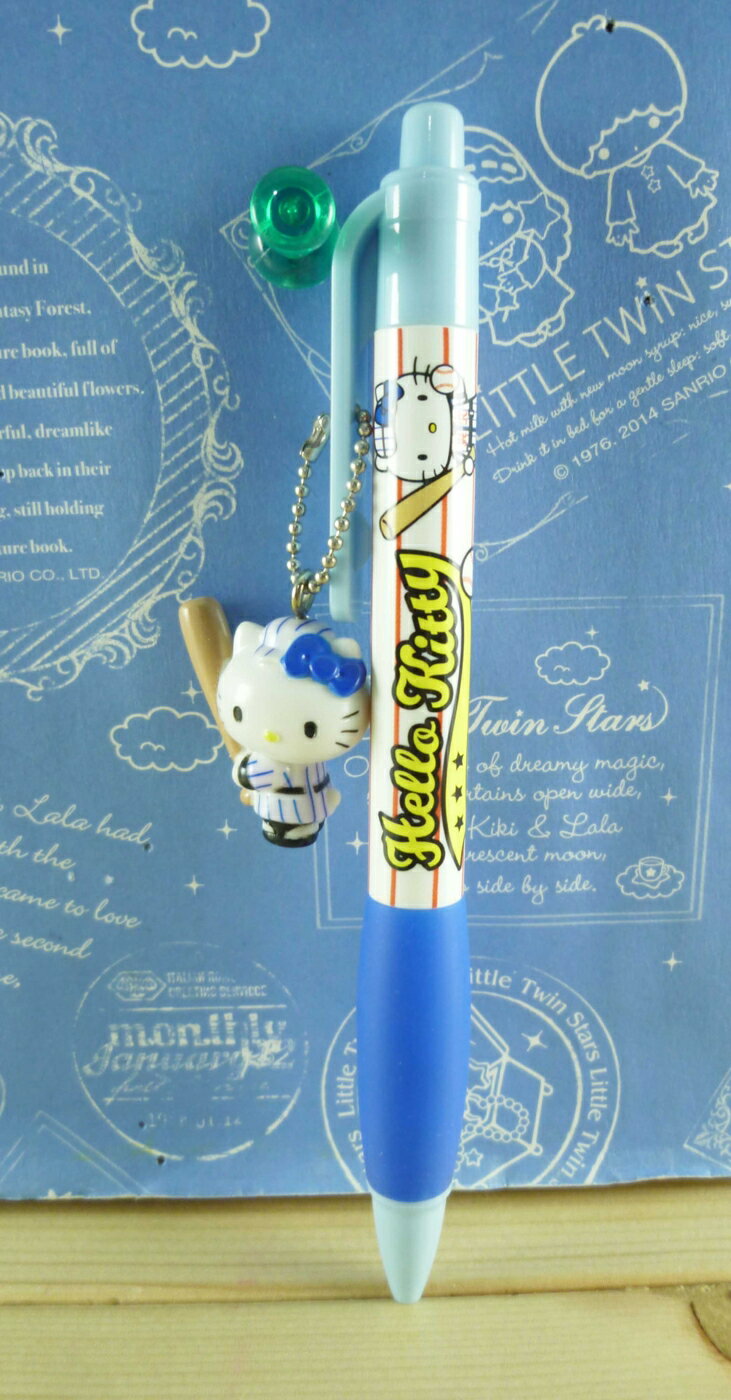 【震撼精品百貨】Hello Kitty 凱蒂貓 地方限定版原子筆-棒球(藍) 震撼日式精品百貨