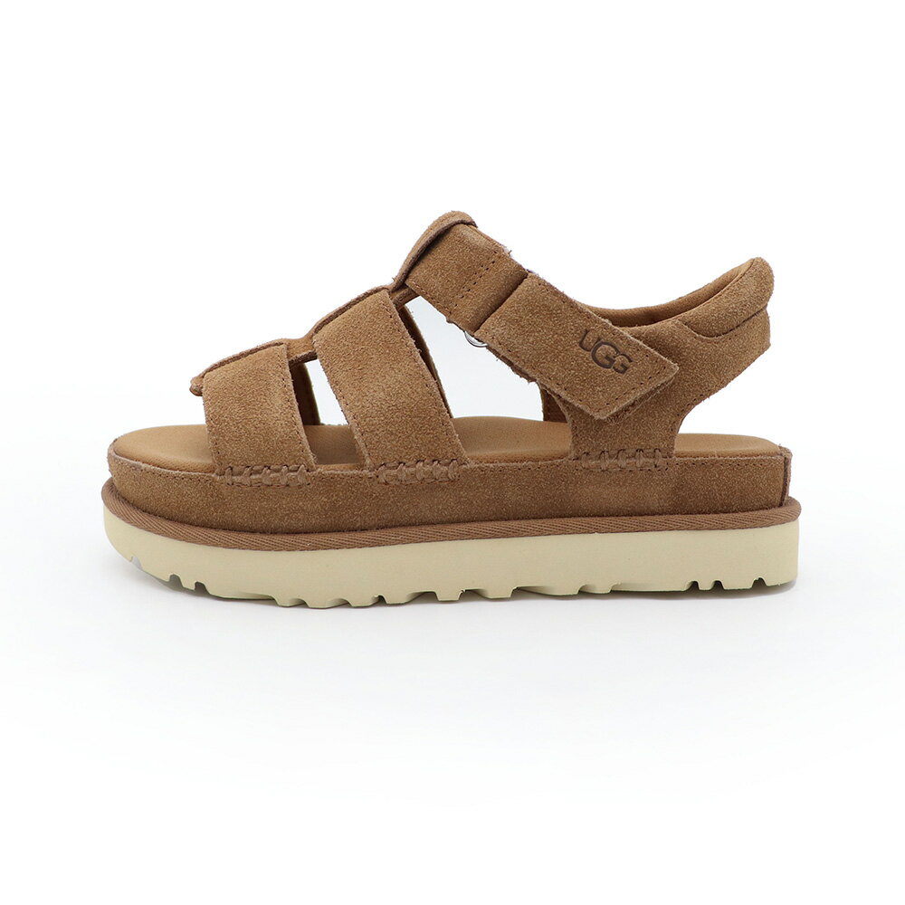 UGG 咖啡 真皮 厚底 休閒 涼鞋 女款 J2948 (UG1137890CHE)