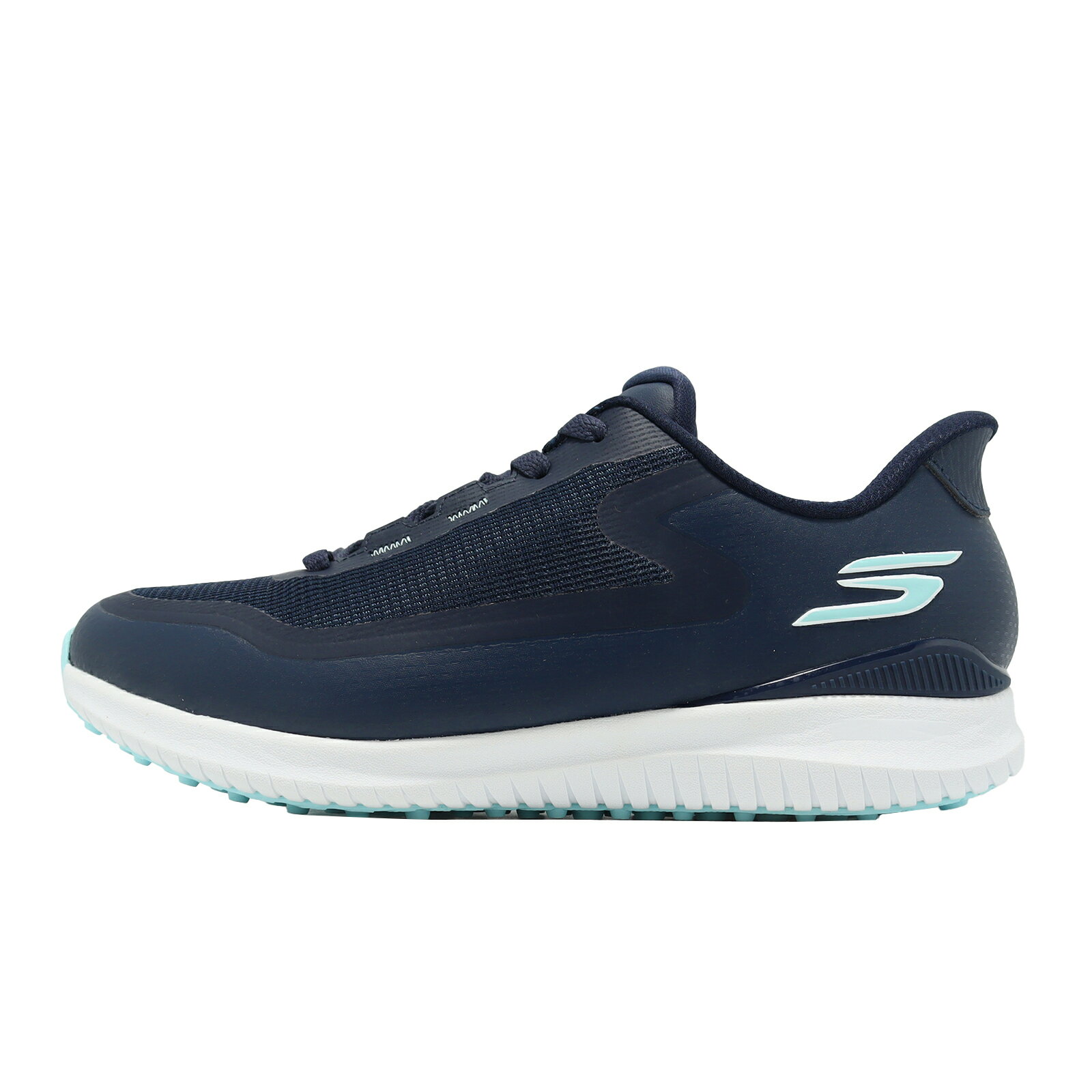 Skechers 高爾夫球鞋 Go Golf Slip-Ins 超寬楦 女鞋 藍 防潑水 輕量 123131WNVLB