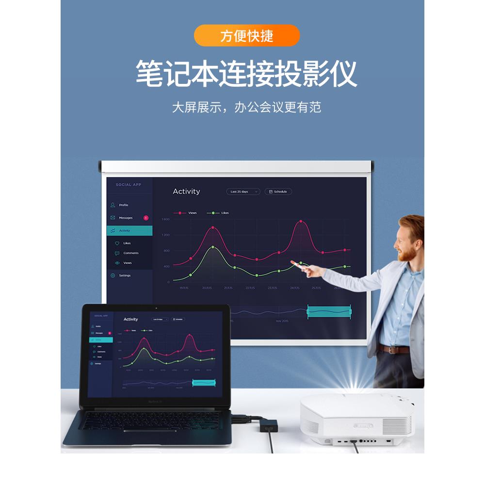 【優選百貨】VGA轉HDMI線臺式電腦連顯示器轉換頭帶音頻電視投影儀轉換器HDMI 轉接線 分配器 高清