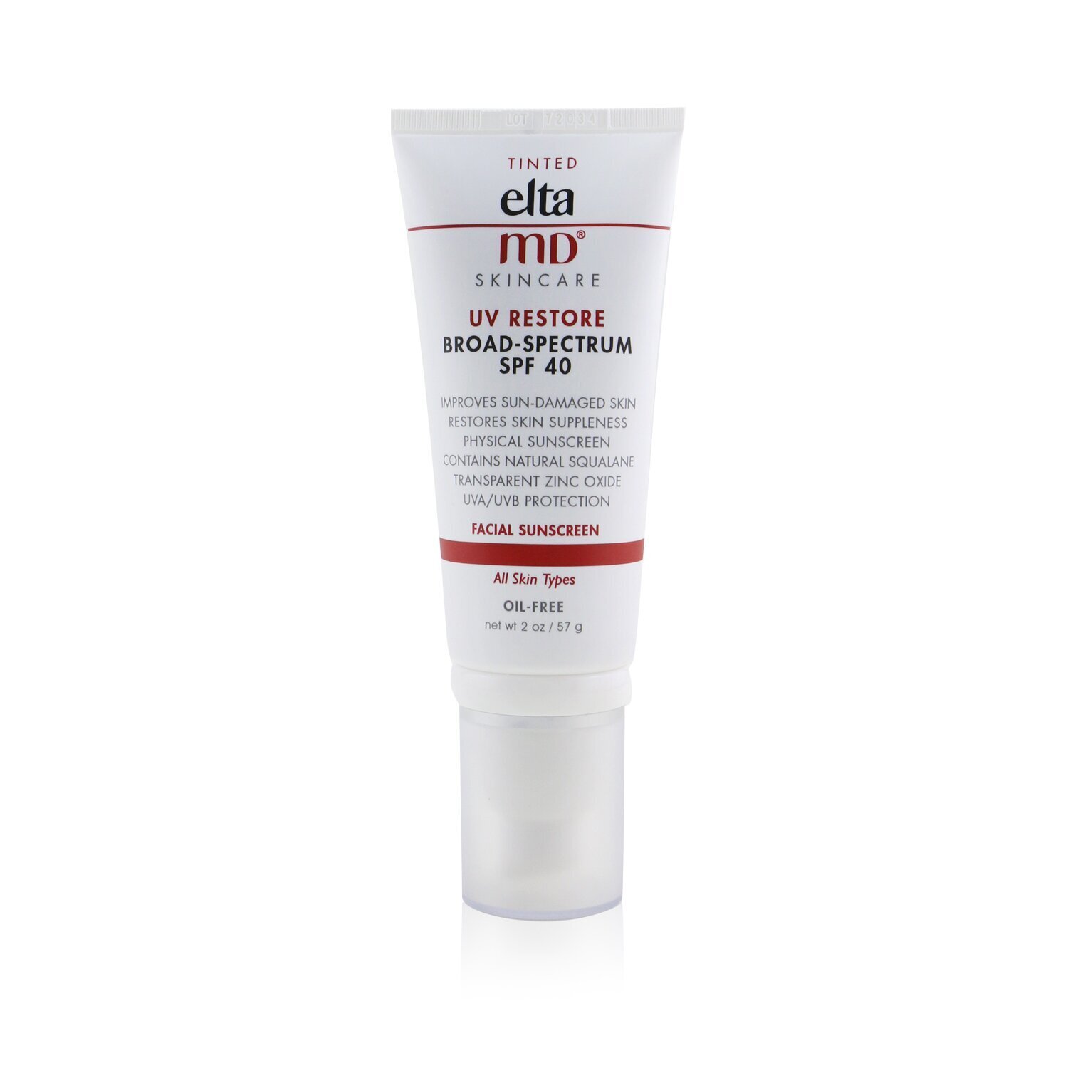 創新專業保養品 EltaMD - UV 恢復物理面部防曬霜 SPF 40 - 有色