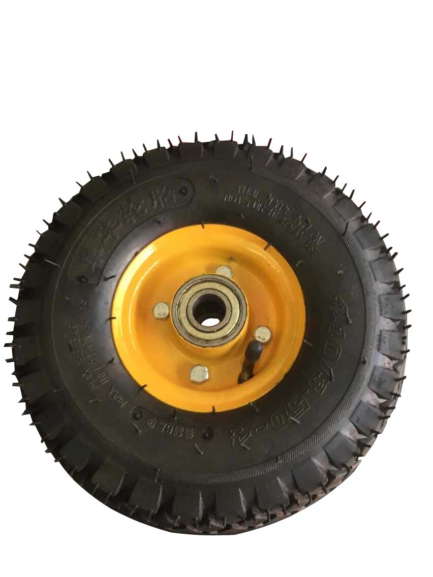 10寸充氣單輪 打氣輪 410/350-4 6層級輪胎 內徑20mm