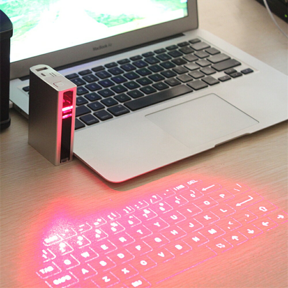 投影打字鍵盤 虛擬鐳射激光鍵盤鼠標二合一紅外線投影鍵盤手機電腦打字 印象部落
