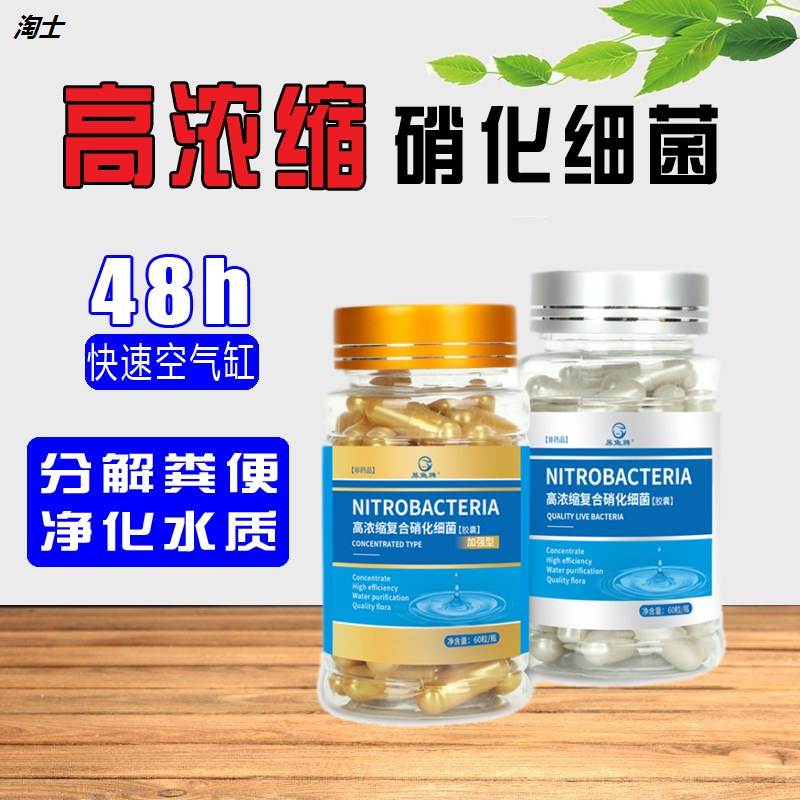 硝化細菌魚缸用品水族箱乾粉凈水劑穩定劑活菌消化細菌硝化菌膠囊