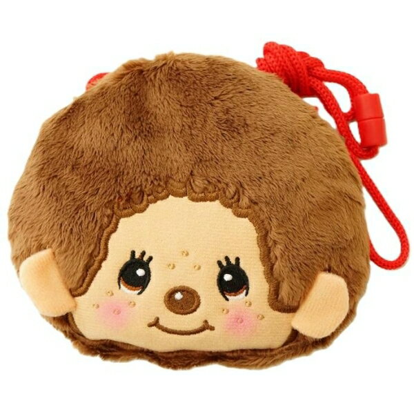 【震撼精品百貨】monchhichi_夢奇奇~日本 夢奇奇拉鍊零錢包覆繩-腮紅*05289