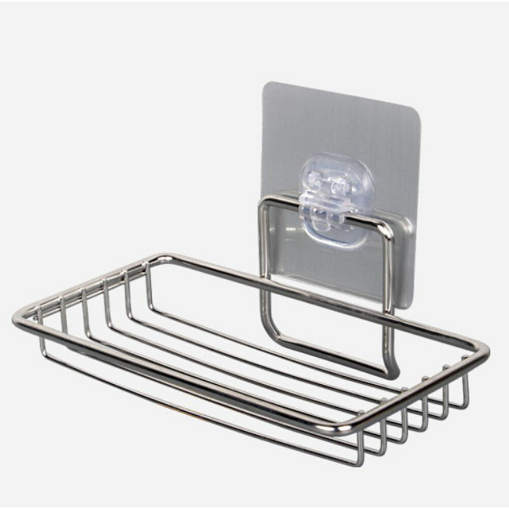 ESH23 不銹鋼單層肥皂架(大號) ESH23 強力貼 收納 活動卡扣 免鑽免釘 魔力貼 免打孔 浴室廚房收納