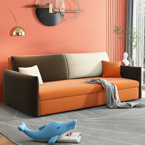 科技布輕奢沙發床兩用可折疊小戶型客廳雙人家用坐臥抽拉式多功能