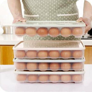 【24格雞蛋盒-31*23*6cm-3盒/套-1套/組】廚房冰箱保鮮盒便攜野餐雞蛋收納盒-7201003