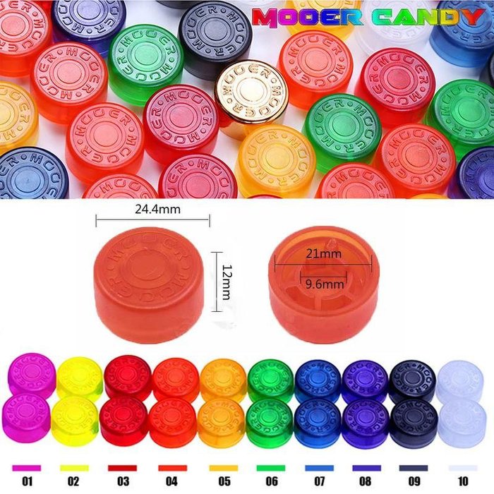 MOOER CANDY 效果器彩色踩釘帽 腳踏開關蓋 標準規格它牌效果器可用 隨機出貨【唐尼樂器】