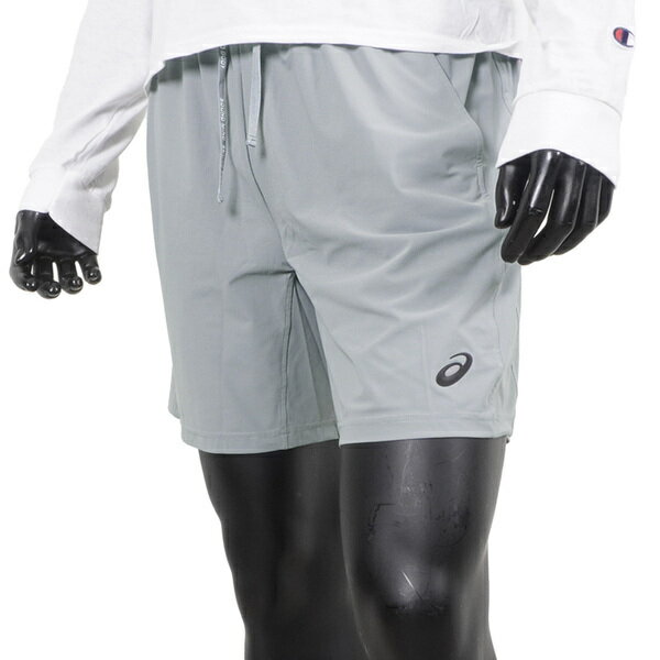 Asics [2031E439-020] 男 針織 短褲 亞洲版 運動 訓練 慢跑 彈性 舒適 雙側口袋 亞瑟士 灰