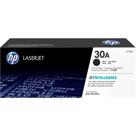 【最高3000點回饋 滿額折400】HP 30A 黑色原廠LaserJet 碳粉匣(CF230A) For HP LJ M203/M227