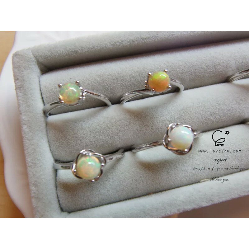 歐珀(蛋白石) 戒指/蛋白石/純銀戒指/925純銀/ [晶晶工坊-love2hm] 1