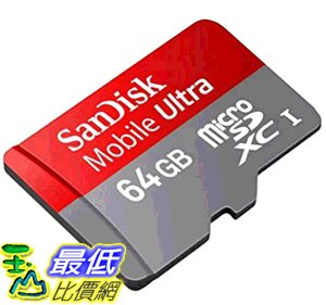 [8美國直購] SanDisk Mobile ULTRA microsdhc 記憶卡, Red and silver