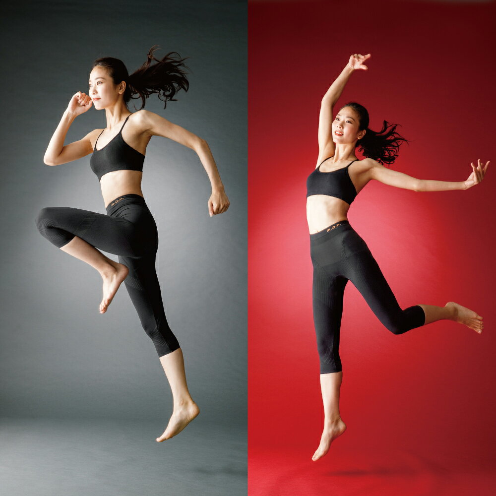 日本製 Meidai 膝腰三重壓力運動緊身褲 束腹 健走 步行 跑步 爬山 瑜伽 有氧 健身