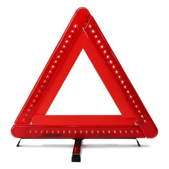 汽車三角架 帶LED燈汽車三角牌 停車安全故障三角架警示牌三角架[優妮好貨]