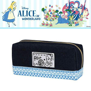 【全館95折】迪士尼公主 愛麗絲 筆袋 收納包 高質感 丹寧 Disney 日本正版 該該貝比日本精品
