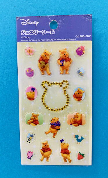 【震撼精品百貨】Winnie the Pooh 小熊維尼 水鑽頭型貼紙#02930 震撼日式精品百貨