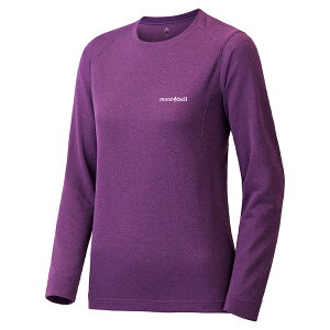 【【蘋果戶外】】mont-bell 1104939 PU 紫 Wickron ZEO【女款】長袖排汗衣 機能運動上衣 秋冬 保暖