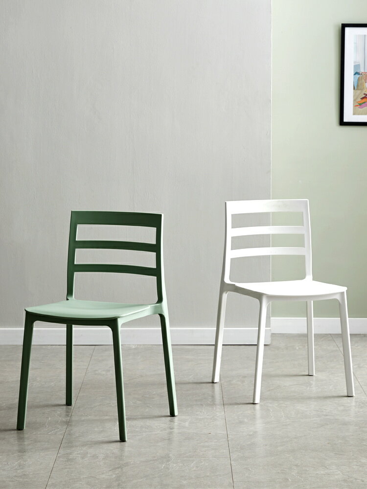 椅子 餐椅 電腦椅 時尚彩色凳子客廳靠背椅餐桌凳成人加厚塑料椅子吃飯高凳小椅子