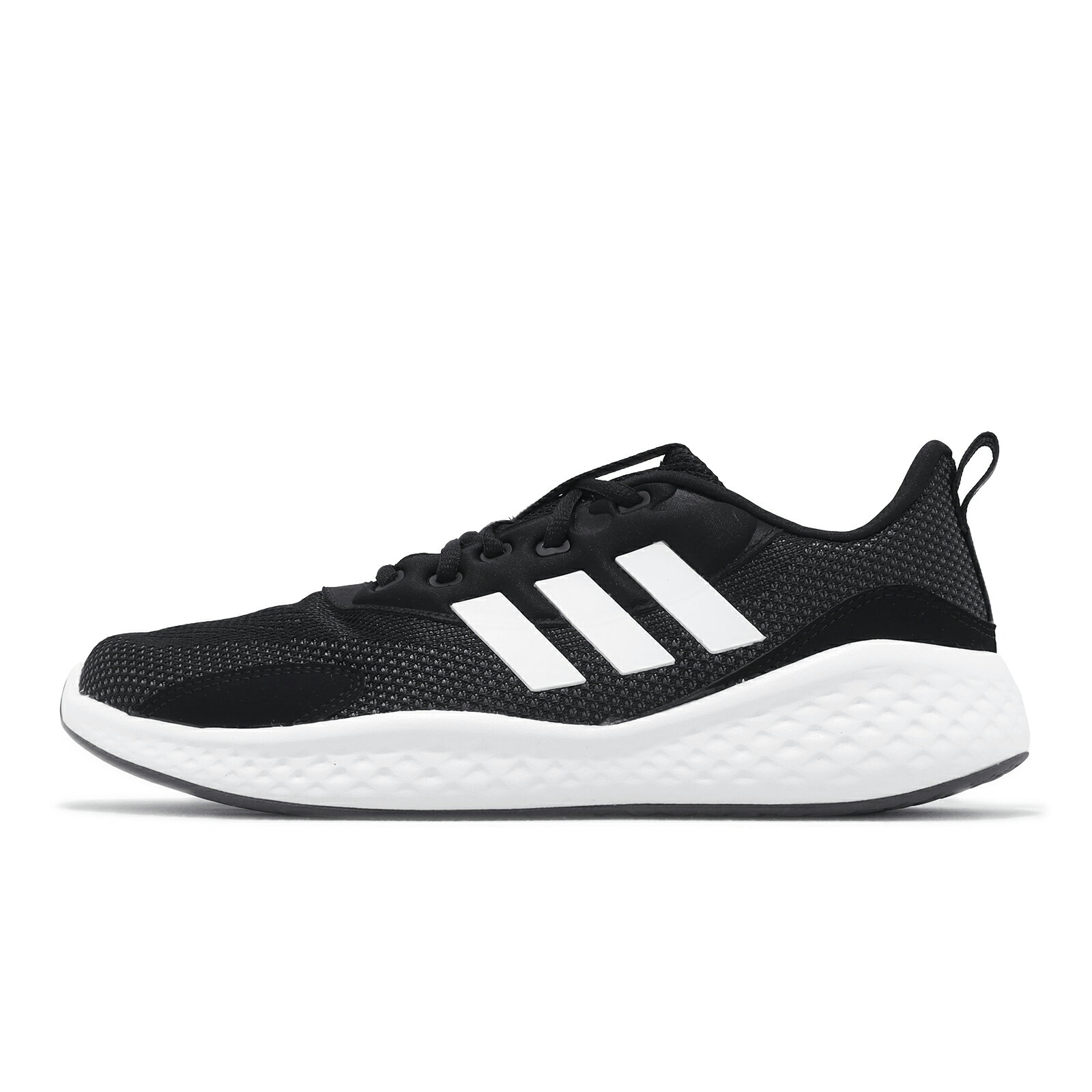 adidas 慢跑鞋 Fluidflow 3.0 男鞋 黑 白 基本款 緩衝 運動鞋 環保材質 愛迪達 IG9835