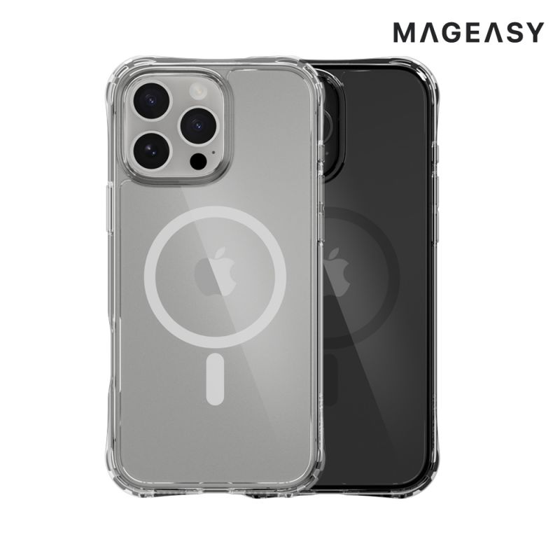 MAGEASY Apple 蘋果 iPhone 16 Pro 6.3吋 / 16 Pro Max 6.9吋 Atoms M 超軍規防摔透明殼 保護殼 保護套 防摔殼 磁吸殼 氣囊殼 軍規防摔認證 MagSafe
