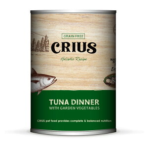 【CRIUS 克瑞斯】天然紐西蘭無穀犬用主食餐罐-鮮鮪魚 375G/12罐