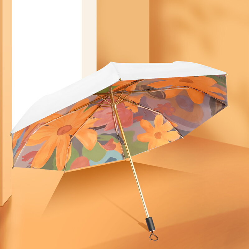 遮陽傘 雨傘女折疊太陽傘防曬傘upf50+雙層復古遮陽傘防紫外線女晴雨兩用
