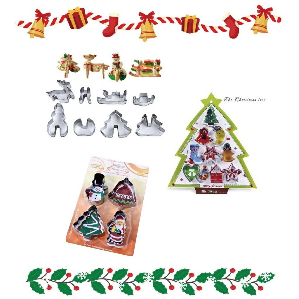 【嚴選&現貨】3D 耶誕節 立體餅乾模 聖誕節 餅乾模 麋鹿 雪人 聖誕樹 雪橇 立體 曲奇 餅乾模具 手作 烘焙工具