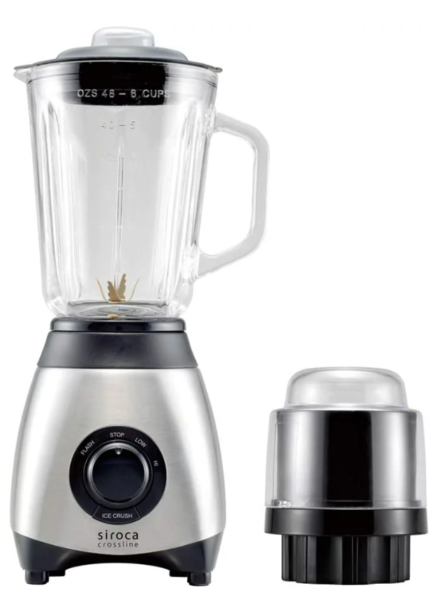 日本 siroca SJM-115 多功能 果汁 1500ml 碎冰機 磨豆機 玻璃瓶身 冰沙 離乳食 精力湯 打蔬果汁 日本代購