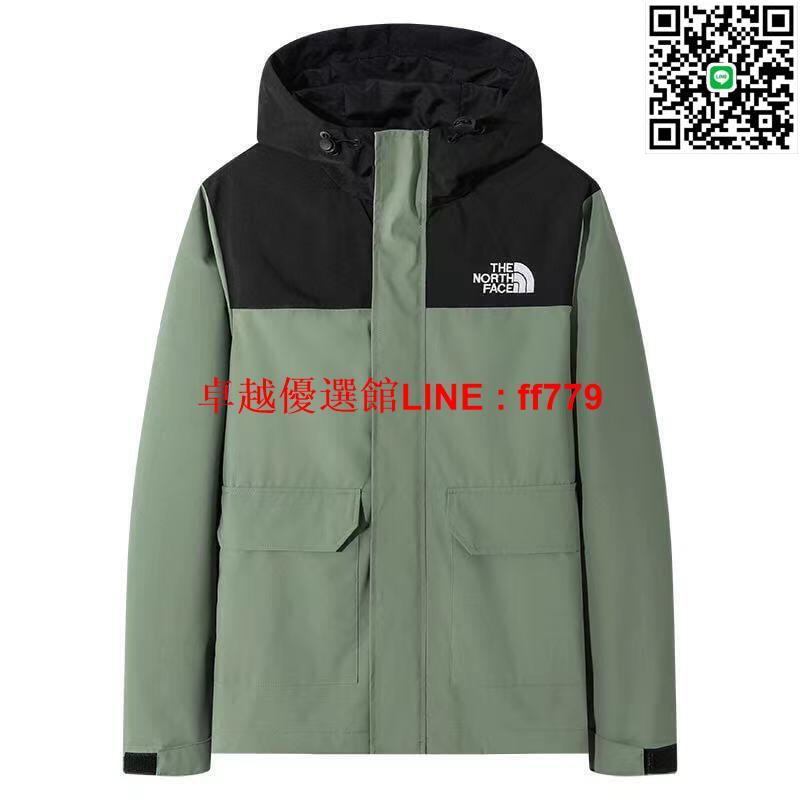 【卓越優選館】THE NORTH FACE北面北臉衝鋒衣防水防風外套TNF戶外衝鋒外套情侶款戶外衝鋒衣連帽風衣外套秋季經典拼色連帽外套