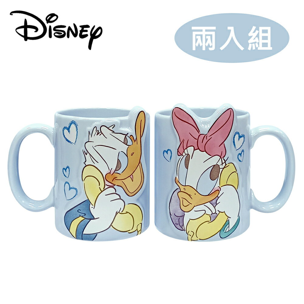 【日本正版】兩入組 唐老鴨黛西 馬克杯 300ml 對杯組 咖啡杯 Donald Duck Daisy 迪士尼 - 271574