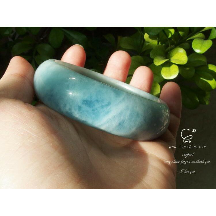 海紋-海水藍寶手鐲/海水藍寶/水晶手鐲/[晶晶工坊-love2hm]