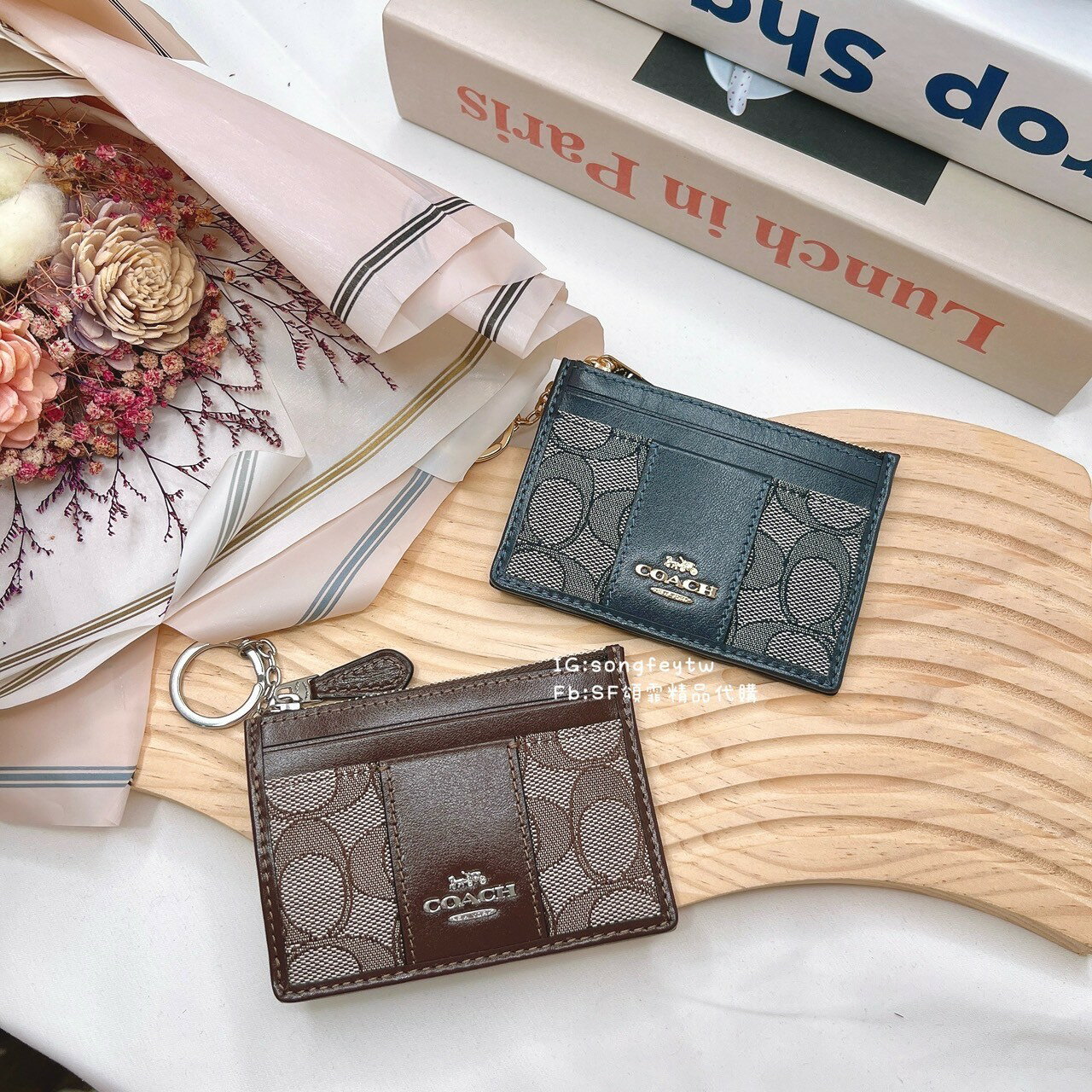 美國代購 臺灣現貨 Coach 新款卡片零錢包 鑰匙圈零錢包