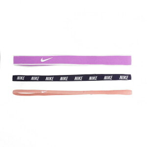 Nike [AC4453-645] 髮帶 混搭式 頭帶 運動 休閒 健身 矽膠固定 3入 紫 黑 粉紅