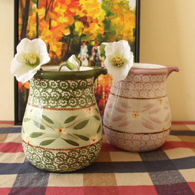 簡約現代陶瓷花瓶 家居飾品桌面擺件模擬花瓶花器假花容器1入