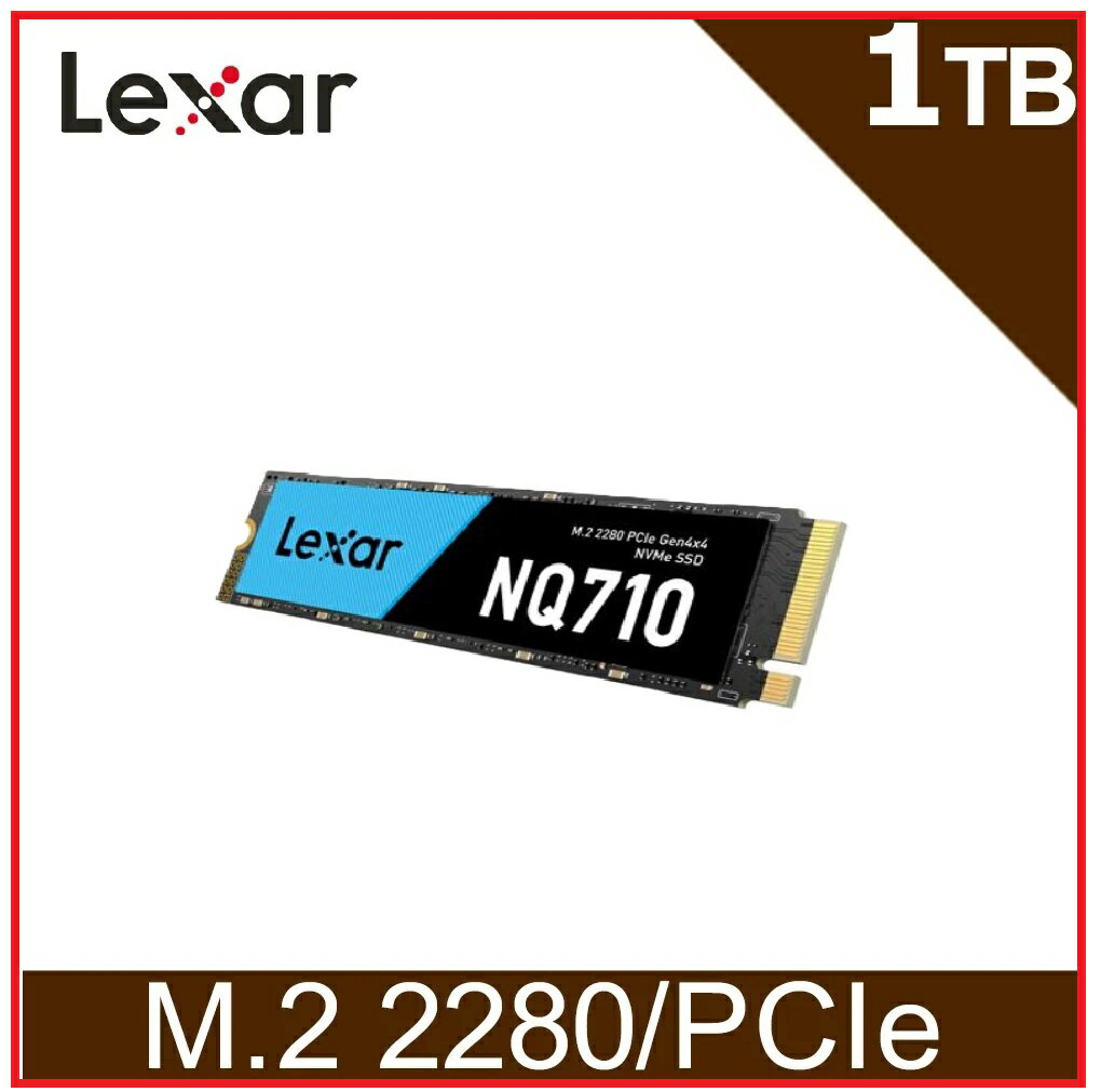 Lexar 雷克沙 NQ710 M.2 2280 PCIe Gen4x4 NVMe 1TB 固態硬碟