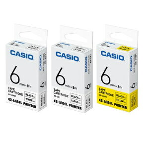 CASIO 標籤機專用6mm 色帶 /個 XR-6WE1 XR-6X1 XR-6YW1