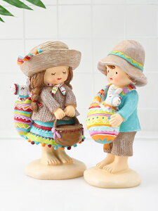 北歐創意精靈天使樹脂工藝品公仔情侶擺件禮物裝飾品娃娃家居客廳