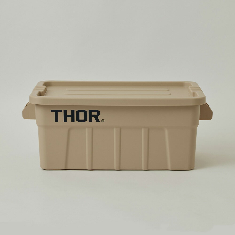 【最高折300】 THOR BOX 沙色 多功能層疊方形 收納箱 53L H5768【新竹皇家THOR53L-brown】