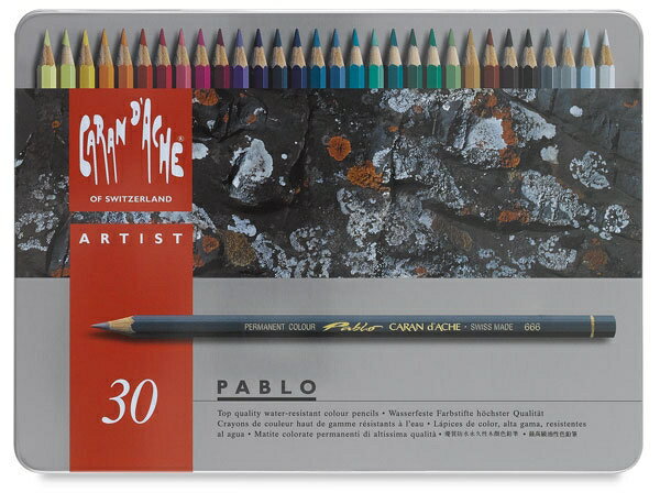 瑞士Caran dAche卡達專家級PABLO油性30色彩色鉛筆盒* 666.330