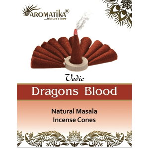 [綺異館] 印度香 龍血塔香 10入 /盒 療癒 淨化 vedic dragon blood cone