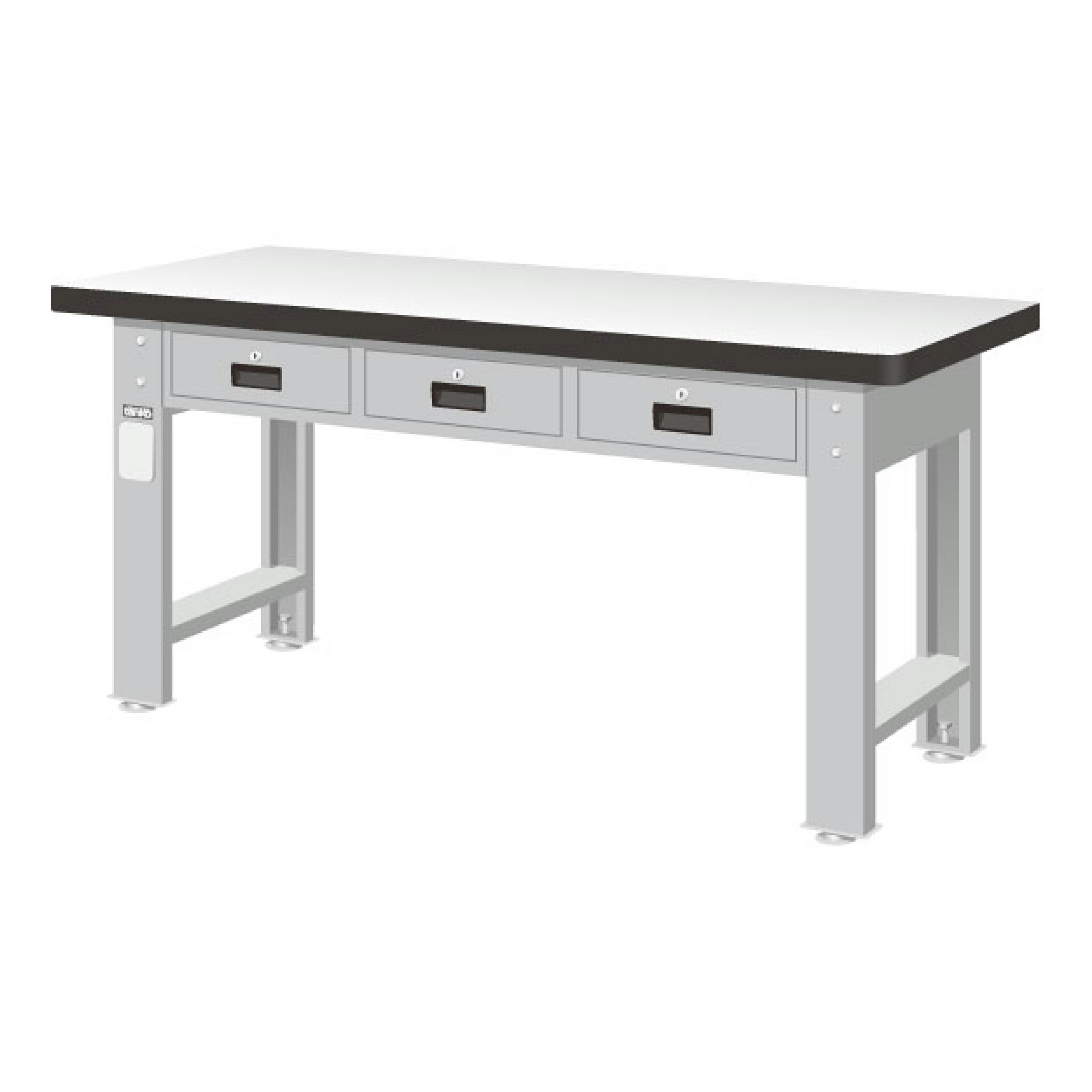 TANKO 重量型工作桌 耐磨桌板 WAT-5203F (橫三屜型)