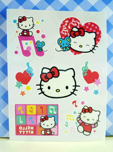 【震撼精品百貨】Hello Kitty 凱蒂貓 KITTY貼紙-紋身貼紙-愛心音符 震撼日式精品百貨
