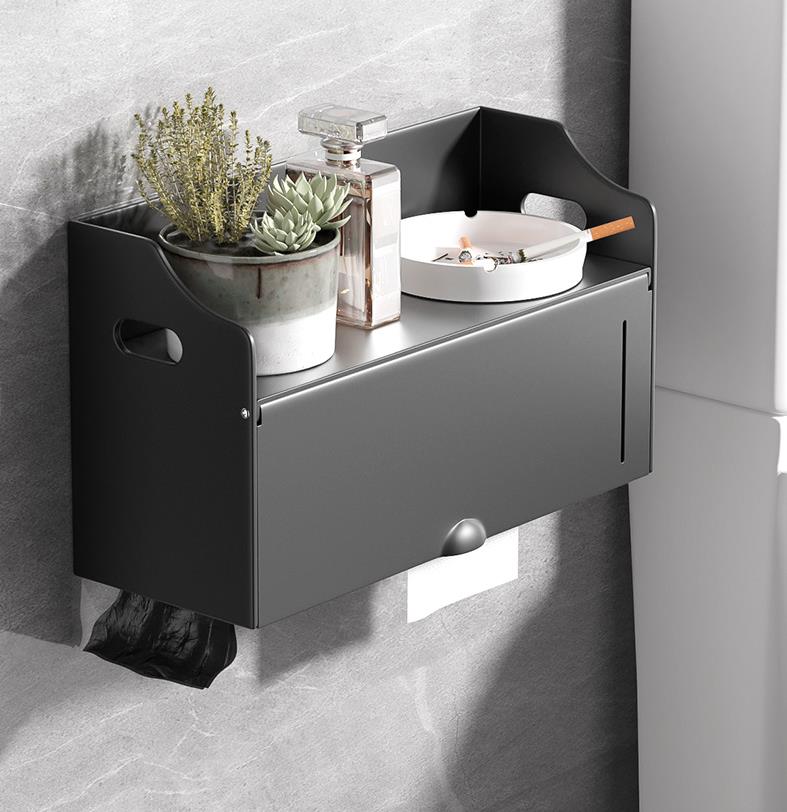 衛生紙架 面紙盒 衛生間紙巾盒免打孔創意卷紙壁掛式衛生紙置物架廁紙盒廁所抽紙盒『cyd14068』