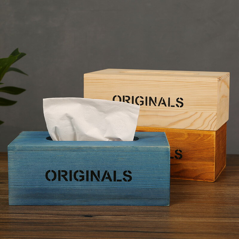 木質紙巾盒輕奢客廳創意抽紙盒定制logo飯店紙抽盒餐巾紙盒收納盒