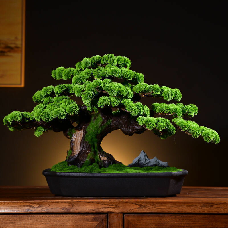 免運 公司貨 仿真花擺件 裝飾品 假花 盆栽 裝飾花藤 迎客松模擬盆景盆栽造景客廳玄關擺件高檔會所酒店軟裝家居裝飾品