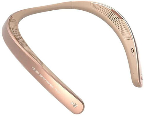【現貨】SHARP【日本代購】夏普 穿戴式頸帶無線 揚聲器 支持bluetoo -AN-SS1 - 玫瑰金 0