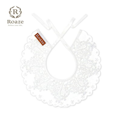【Roaze】柔仕典雅圍兜 刺繡(白)
