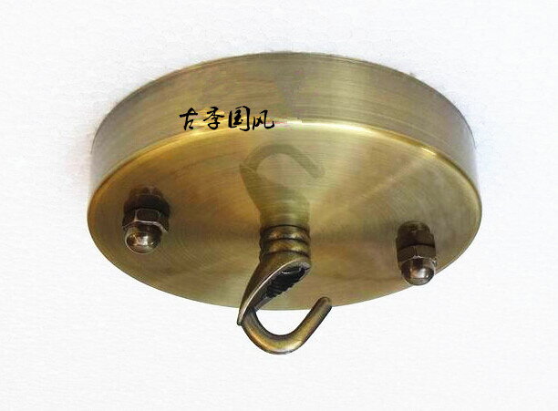 中式燈籠配件吸頂盤新款吊鉤吊環天花板青古銅色吸頂盤燈籠掛鉤
