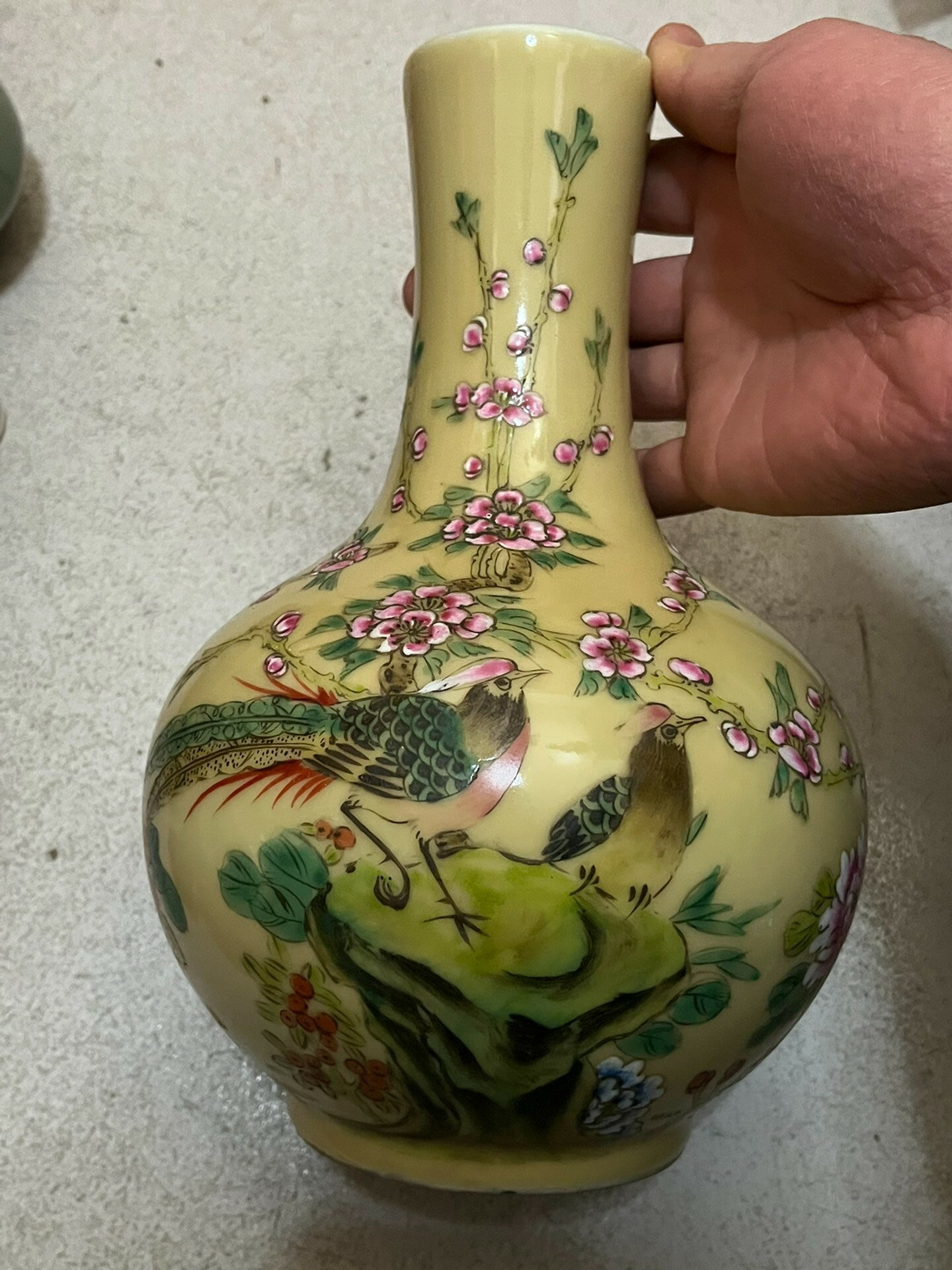 花瓶 彩繪天球瓶，喜歡可以直接拍，直徑15厘米，高23厘米